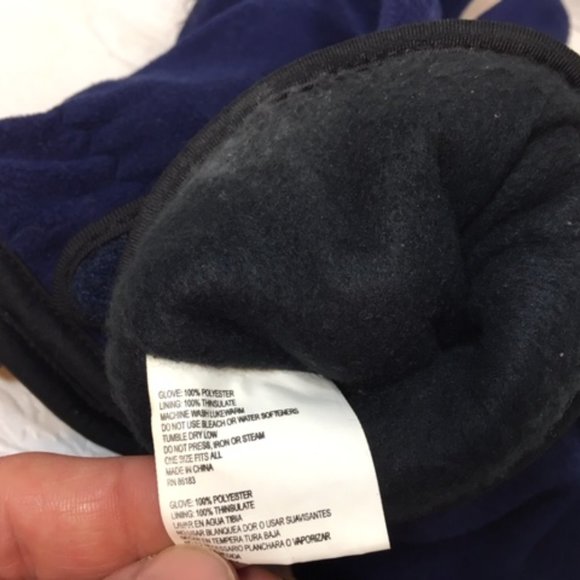 Thinsulate Insulation 40 Grams Blue Fleece Winter Gloves - Picture 6 of 7